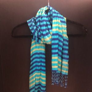 Blue stripped scarf